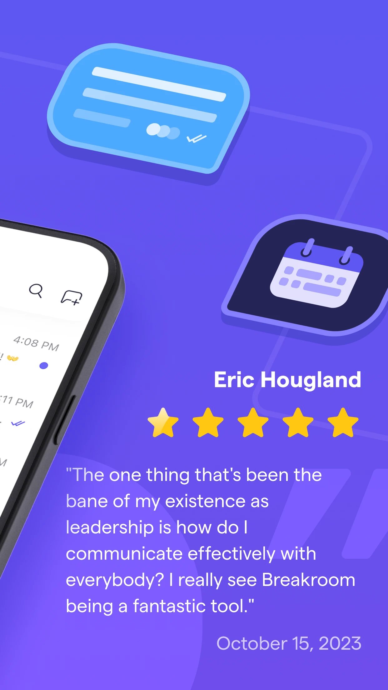 Breakroom Chat & Scheduling screenshot