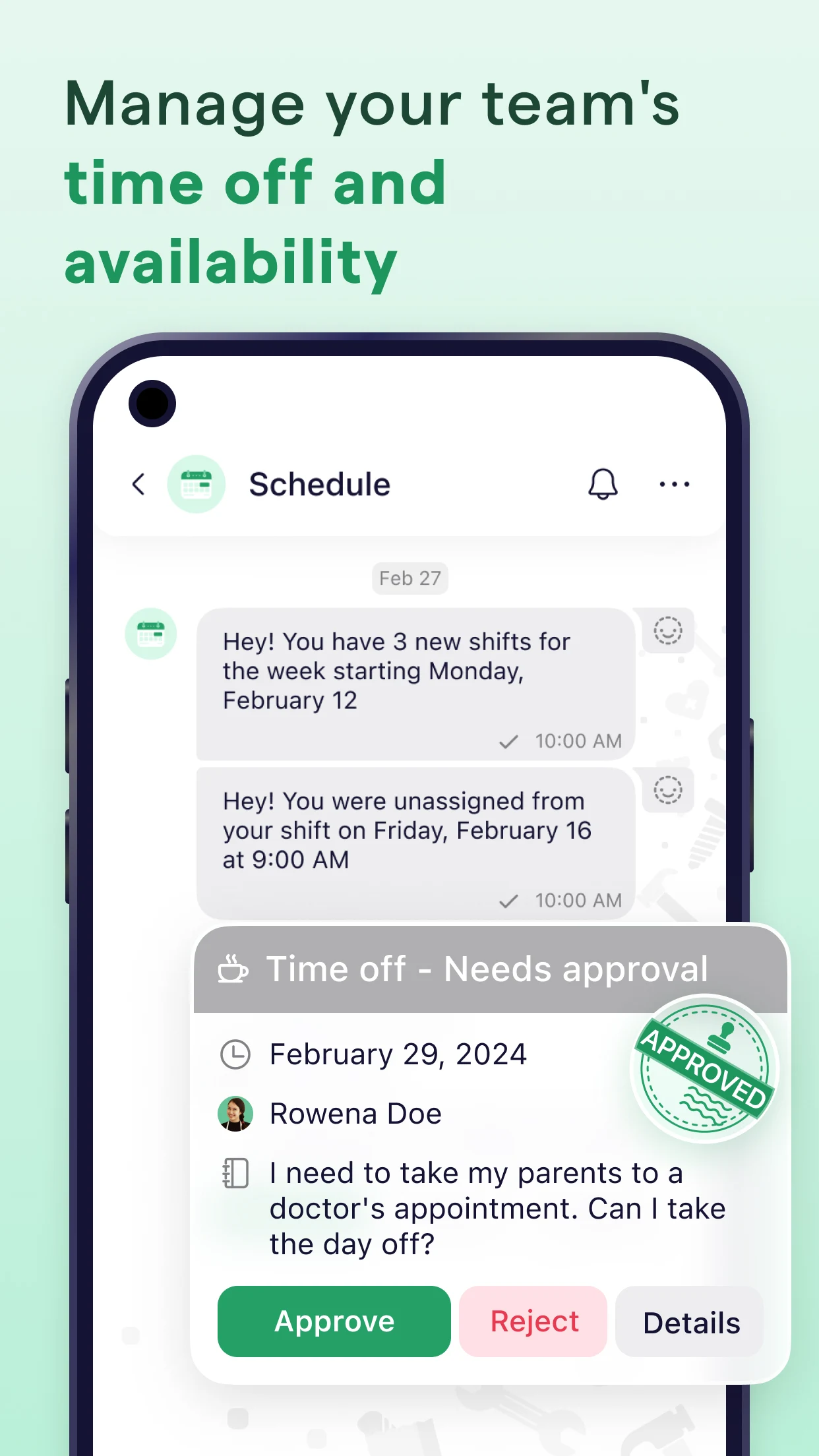 Breakroom Chat & Scheduling screenshot